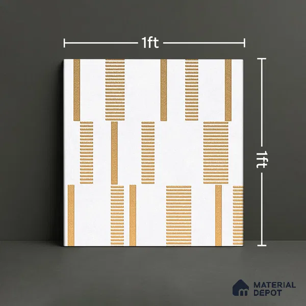 Highlighter Tiles  Tile TL 07251 Plana 8011 GLM (Gold) 1 ft x 1 ft Ceramic Matte Finish - 9 mm  | 2 mm Spacer is Mandatory (Sample)